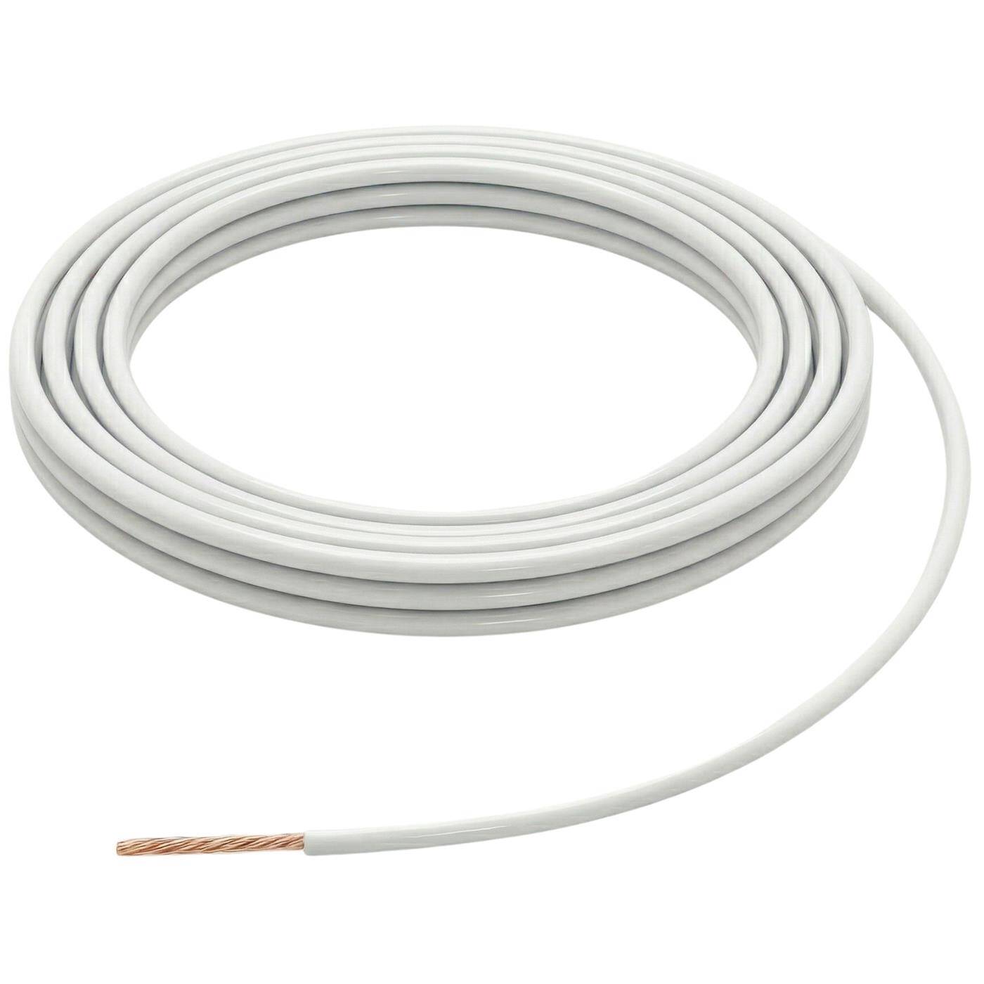 Lumonic 1m FLRY Vehicle cable 0,35mm² white | Single-core automotive stranded wire | Oil and fuel resistant, flame retardant | Low voltage