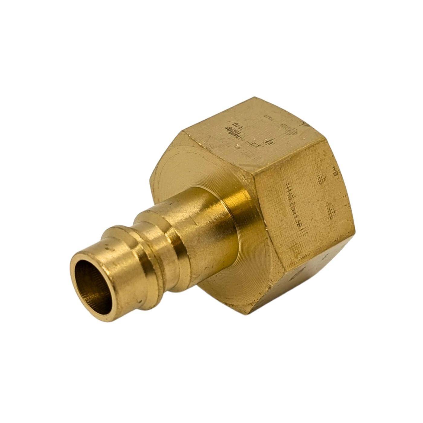 Coupling plug with internal thread 1/2" made of brass Compressed air coupling plug Quick coupling for workshops, businesses and DIY enthusiasts
