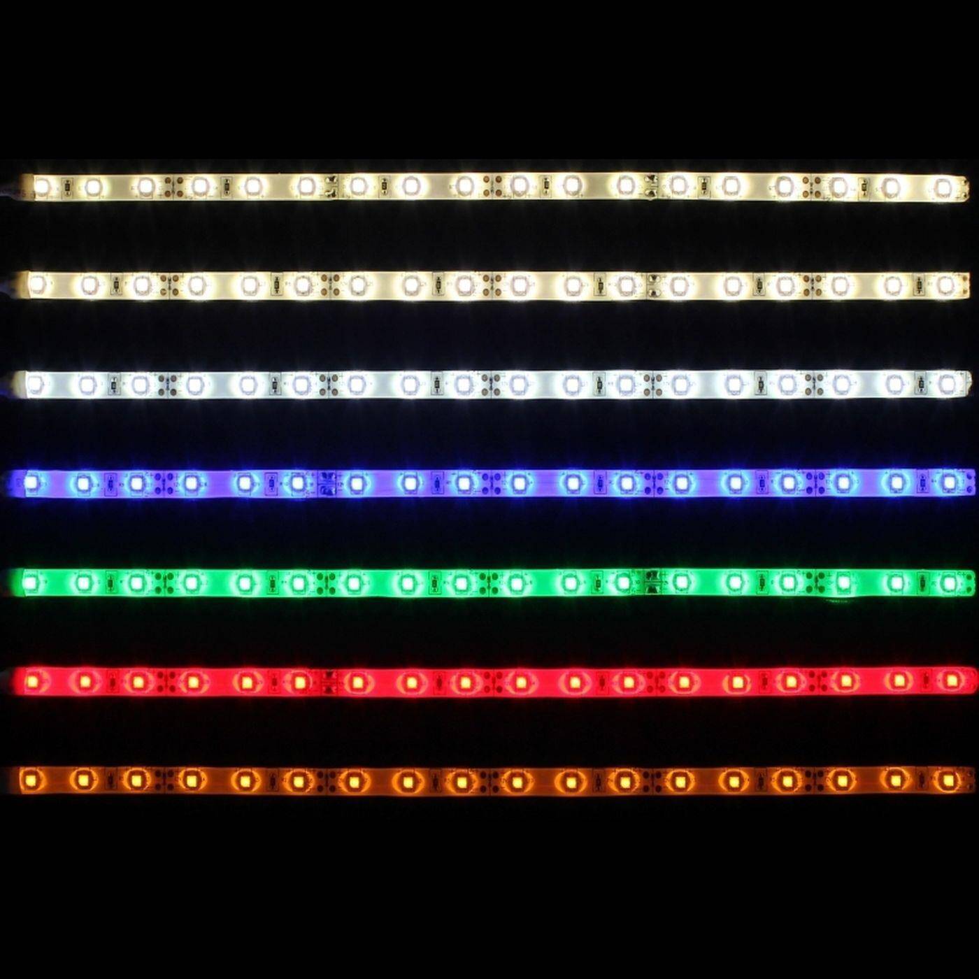 0,6m (60cm) LED Streifen Band Leiste 12V Warm Weiß 3000K IP65 36LEDs 60LED/m SMD3528