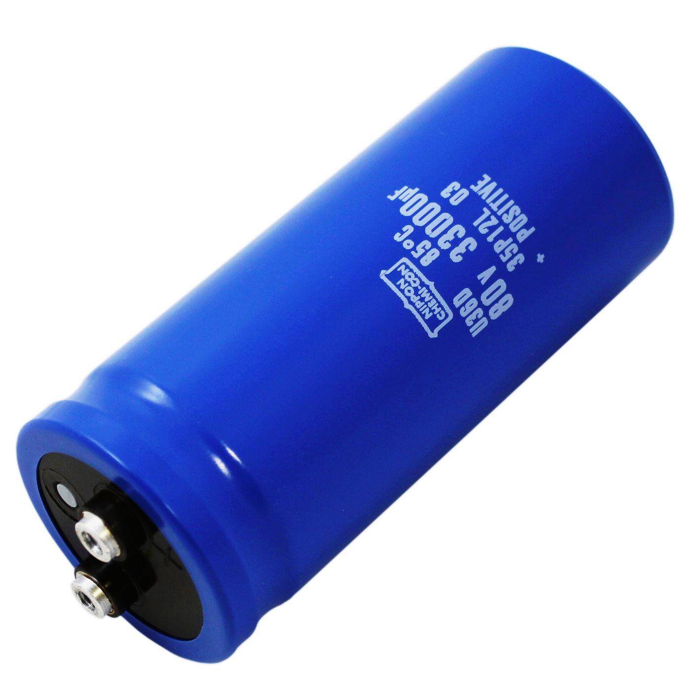 Schraub Elko Kondensator 33000µF 80V | Elektrolytkondensator bis zu einer Temperatur von 85°C | 50,8x117mm | 33000uF E36D800HPN333MCB7U United Chemi-Con