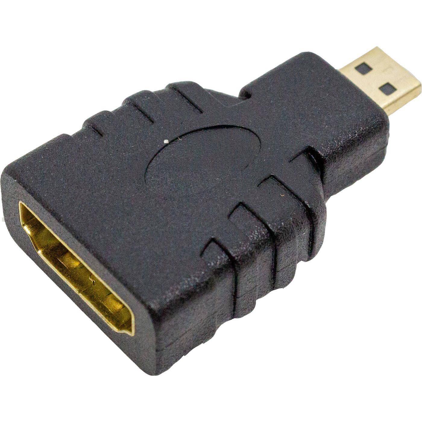 Lumonic Micro-HDMI Adapter Full HD I HDMI Buchse - Micro HDMI Stecker Adapter mit vergoldeten Kontakt I HDMI auf Micro HDMI geeignet für Handys, Kameras & Tablets