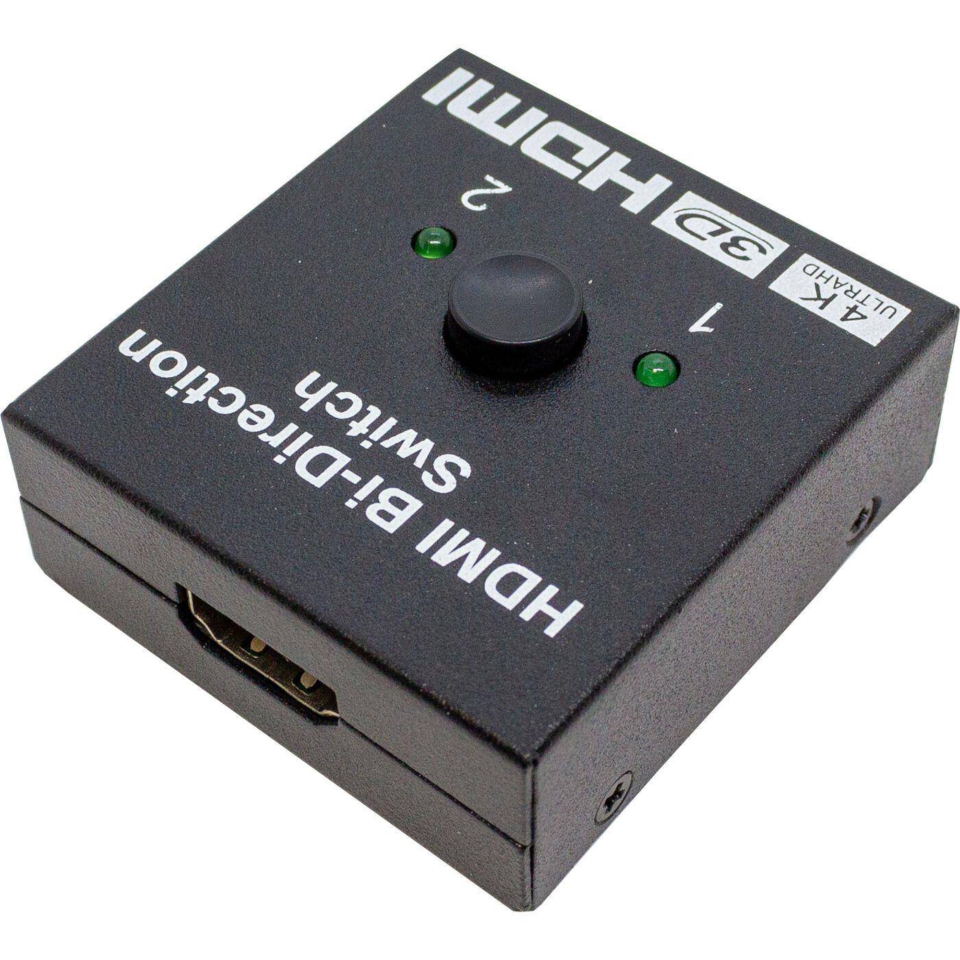 HDMI Umschalter 2x1 bidirektional Verteiler Switch FULL HD vergoldete Kontakte