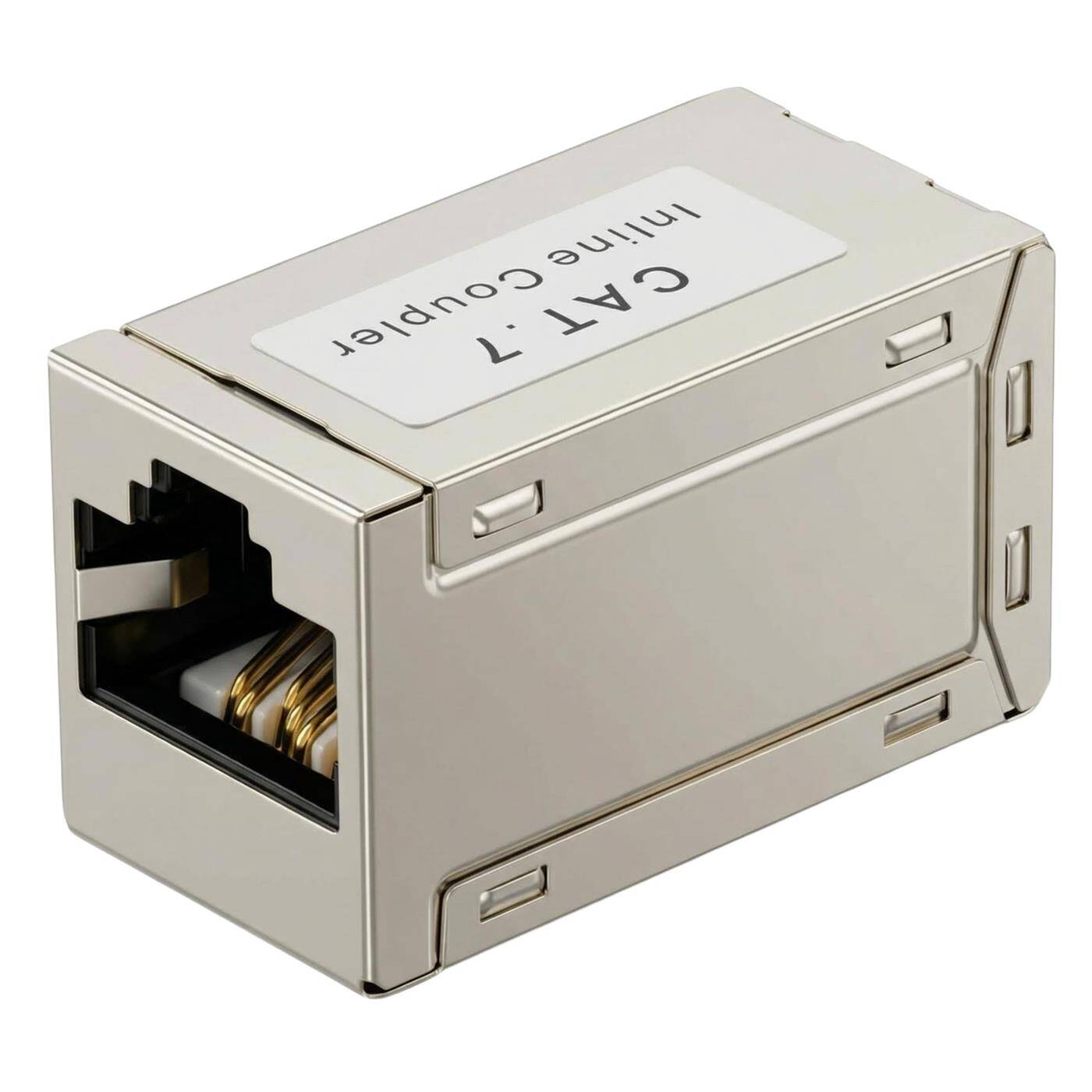 RJ45 Kupplung CAT7, 10Gbit/s, geschirmt, Netzwerk Verlängerung, PoE, Metallgehäuse, Ethernet Verbinder