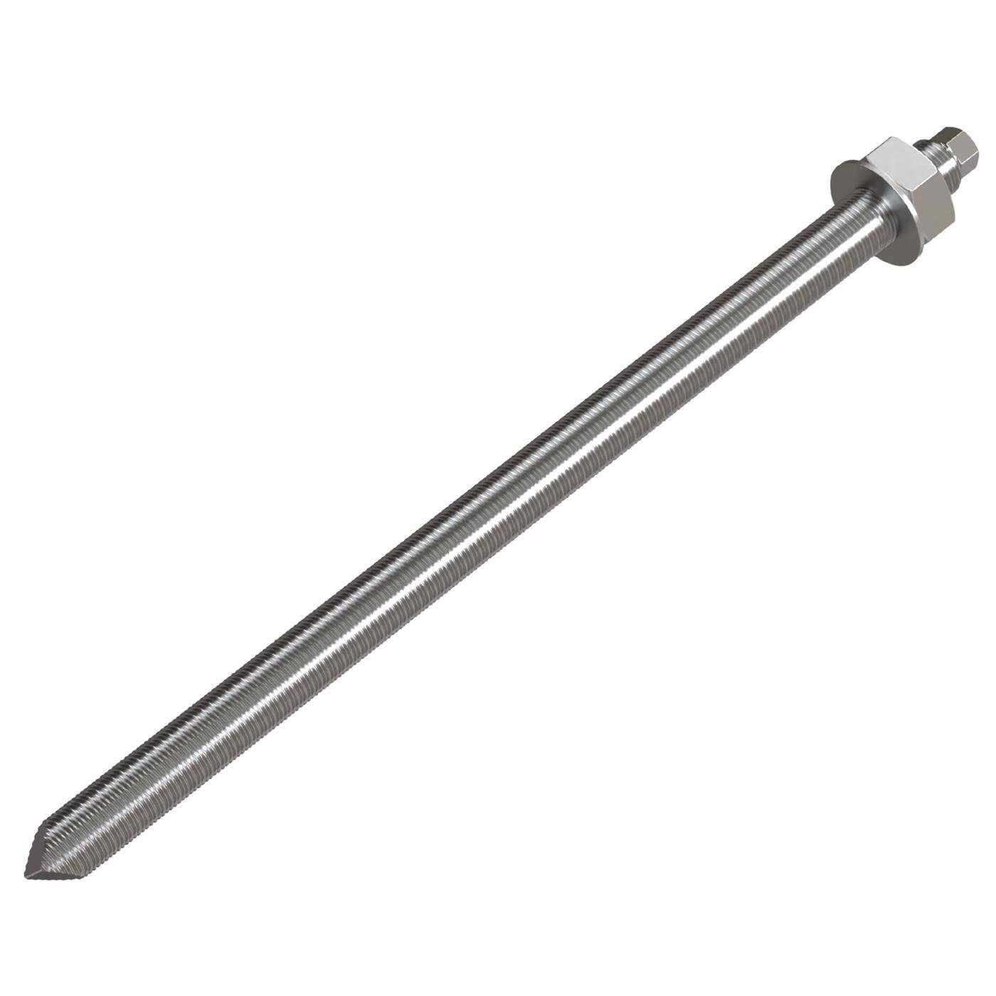 Lumonic Ankerstange M10 x 190 Verzinkt I Zur Verwendung als Keilanker, Metalldübel, Bolzenanker, Blitzdübel I Für verschiedene Arten Durchsteckmontagen