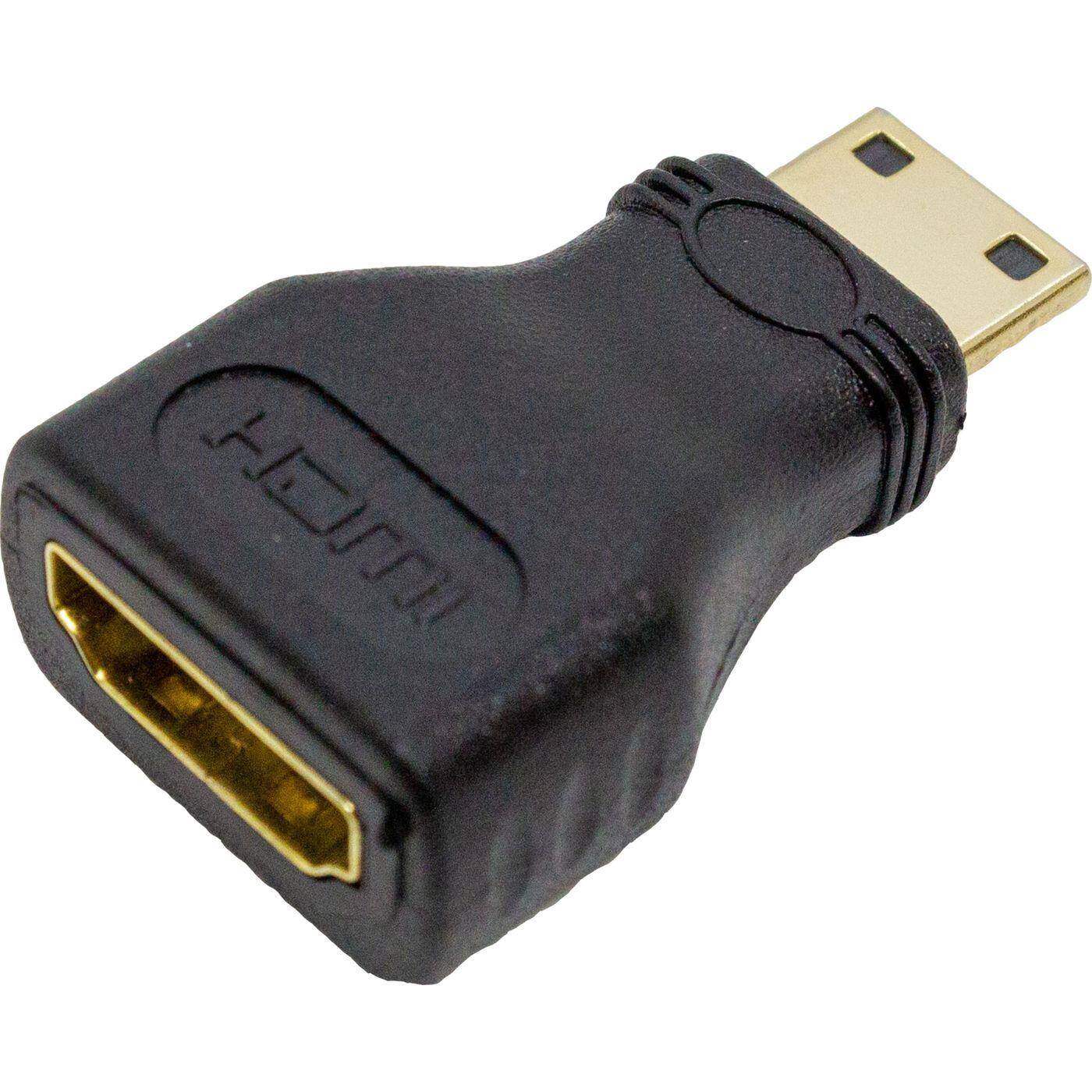 Lumonic Micro-HDMI Adapter Full HD I HDMI Buchse - Mini HDMI Stecker Adapter mit vergoldeten Kontakt I Micro HDMI auf Mini HDMI geeignet für Handys, Kameras & Tablets