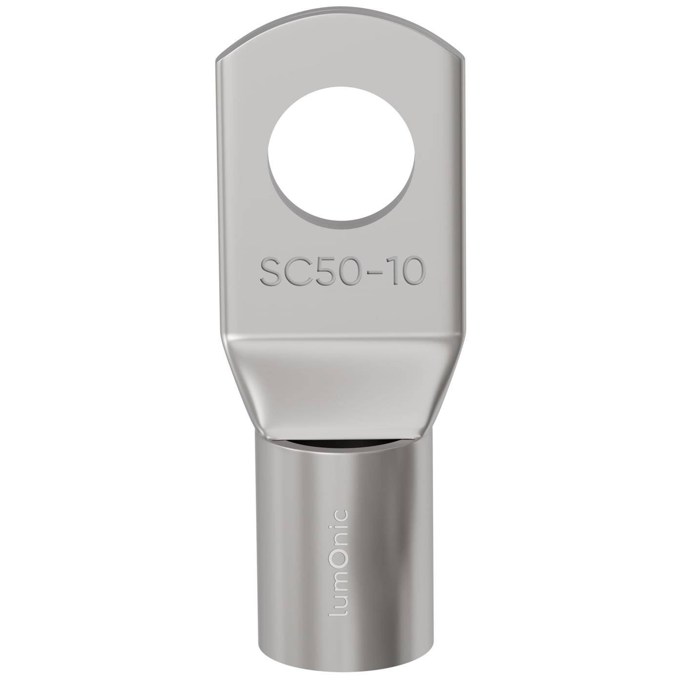 Rohrkabelschuh blank 50mm² Lochdurchmesser M10 SC50-10 Ringzunge Kupfer verzinnt