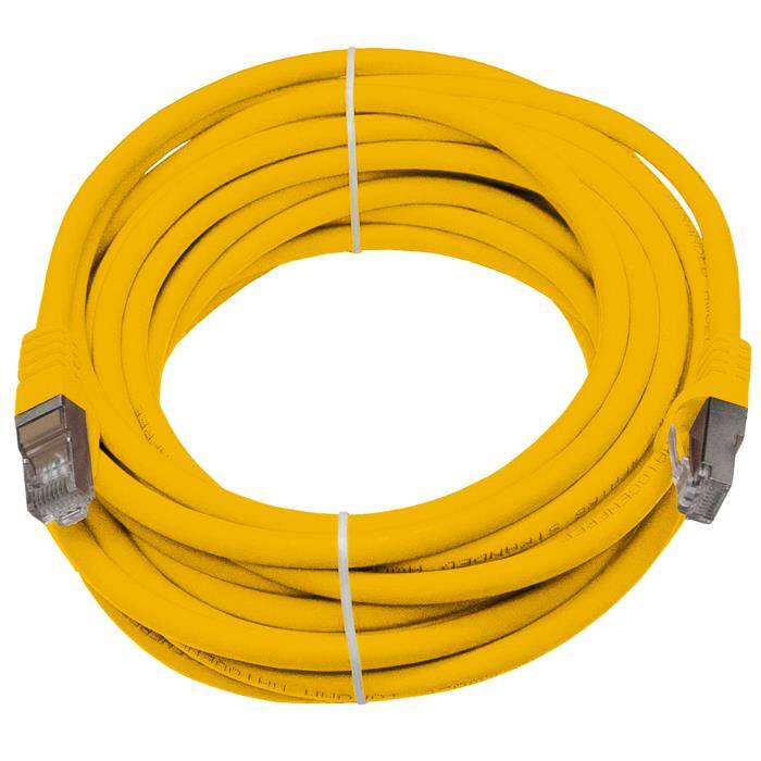 7,5m RJ-45 Netzwerkkabel Patchkabel CAT7 Gelb S/FTP Ethernet DSL LAN CAT.7