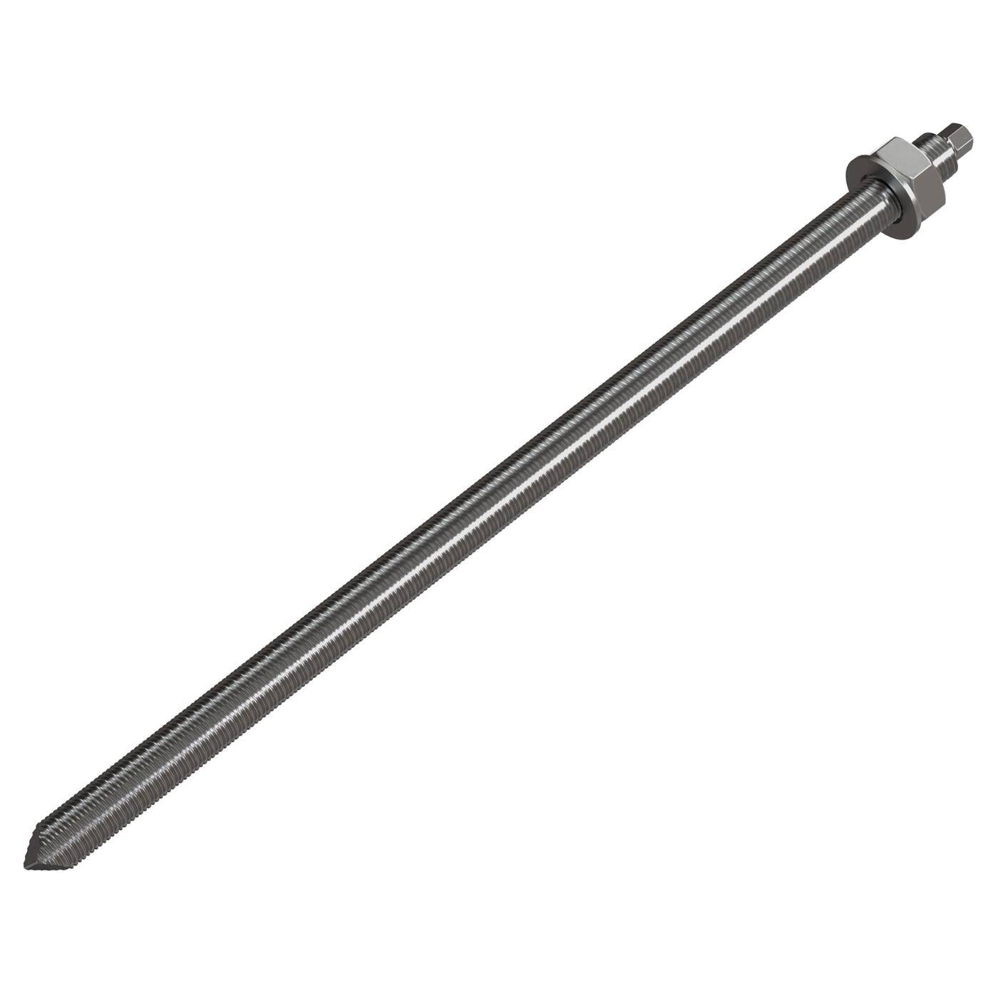 Lumonic Ankerstange M8 x 190 Edelstahl A2 I Zur Verwendung als Keilanker, Metalldübel, Bolzenanker, Blitzdübel I Für verschiedene Arten Durchsteckmontagen