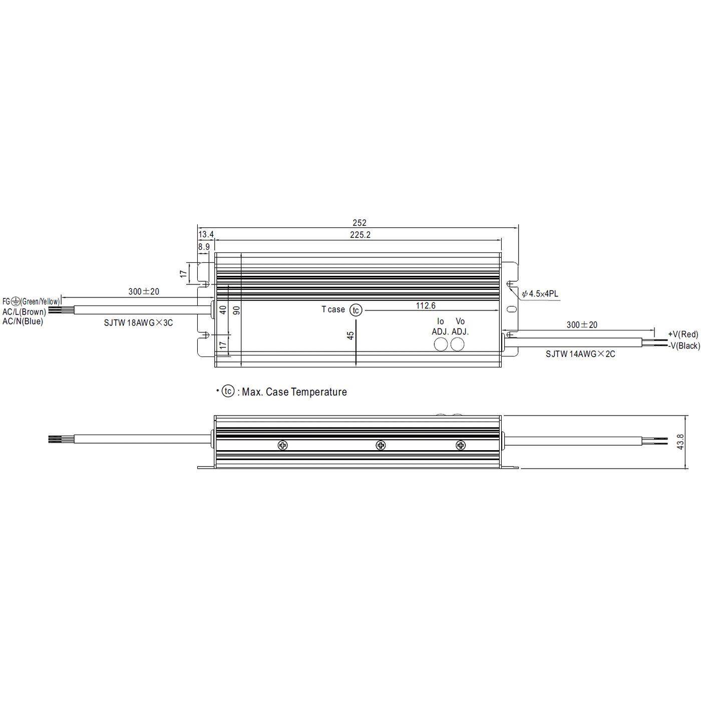 HLG-320H-24A 320W 24V 13,34A LED Netzteil Trafo Treiber IP65