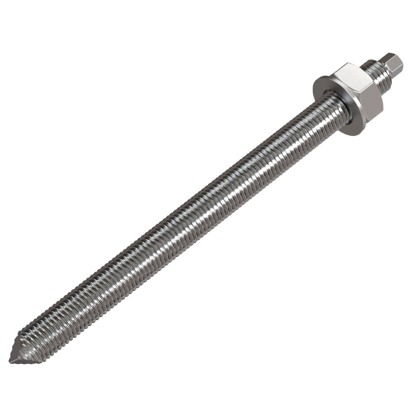 Lumonic Ankerstange M8 x 110 Verzinkt I Zur Verwendung als Keilanker, Metalldübel, Bolzenanker, Blitzdübel I Für verschiedene Arten Durchsteckmontagen