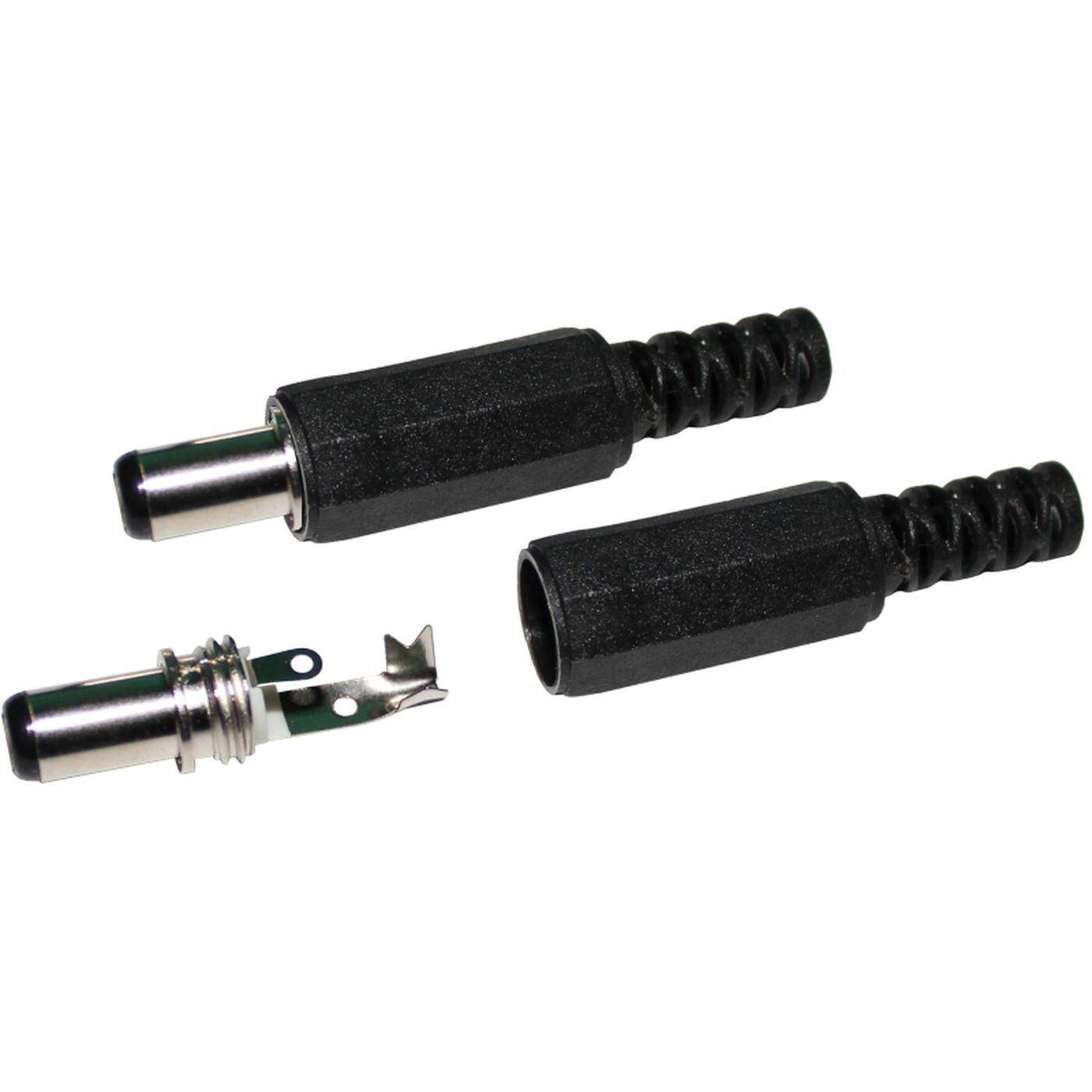 LED DC Verbinder mit Lötanschluss 5,5/2,1mm Hohlstecker 2-Pin; einfarbig