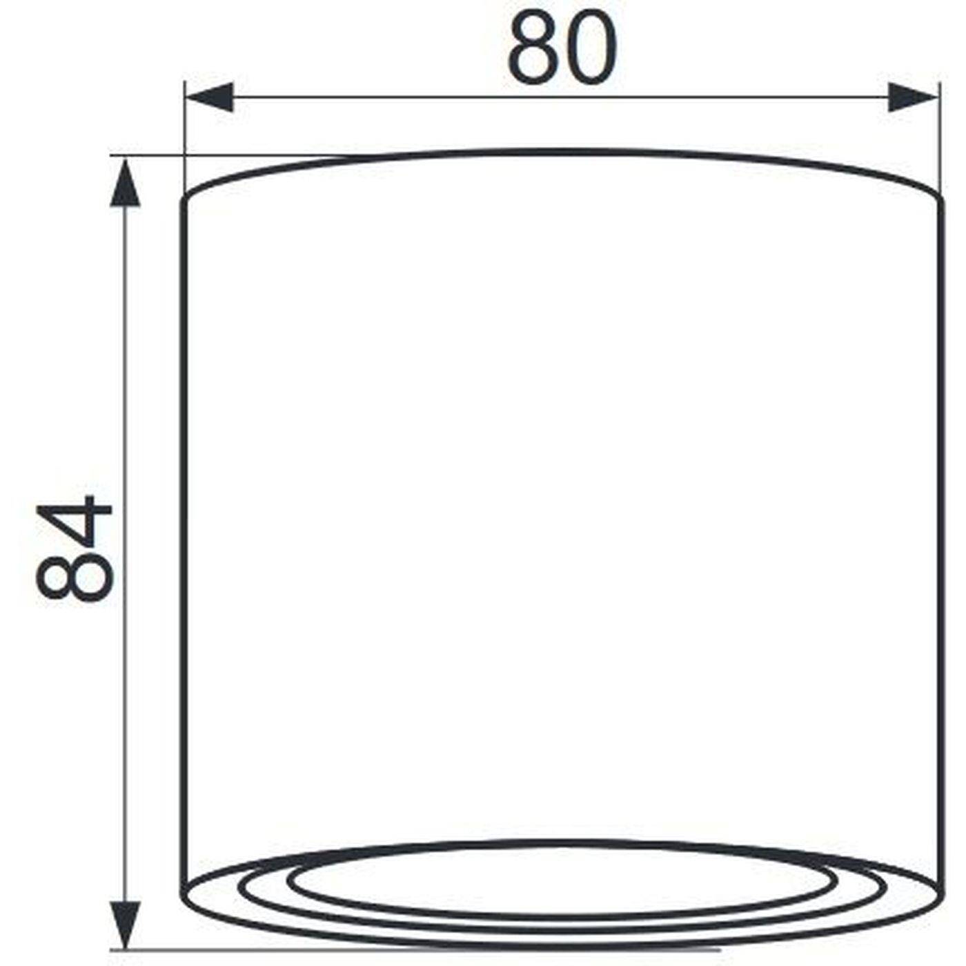 LED Surface mount frame Round 80x84mm Black Aluminium Swivelling Spot GU10 MR16