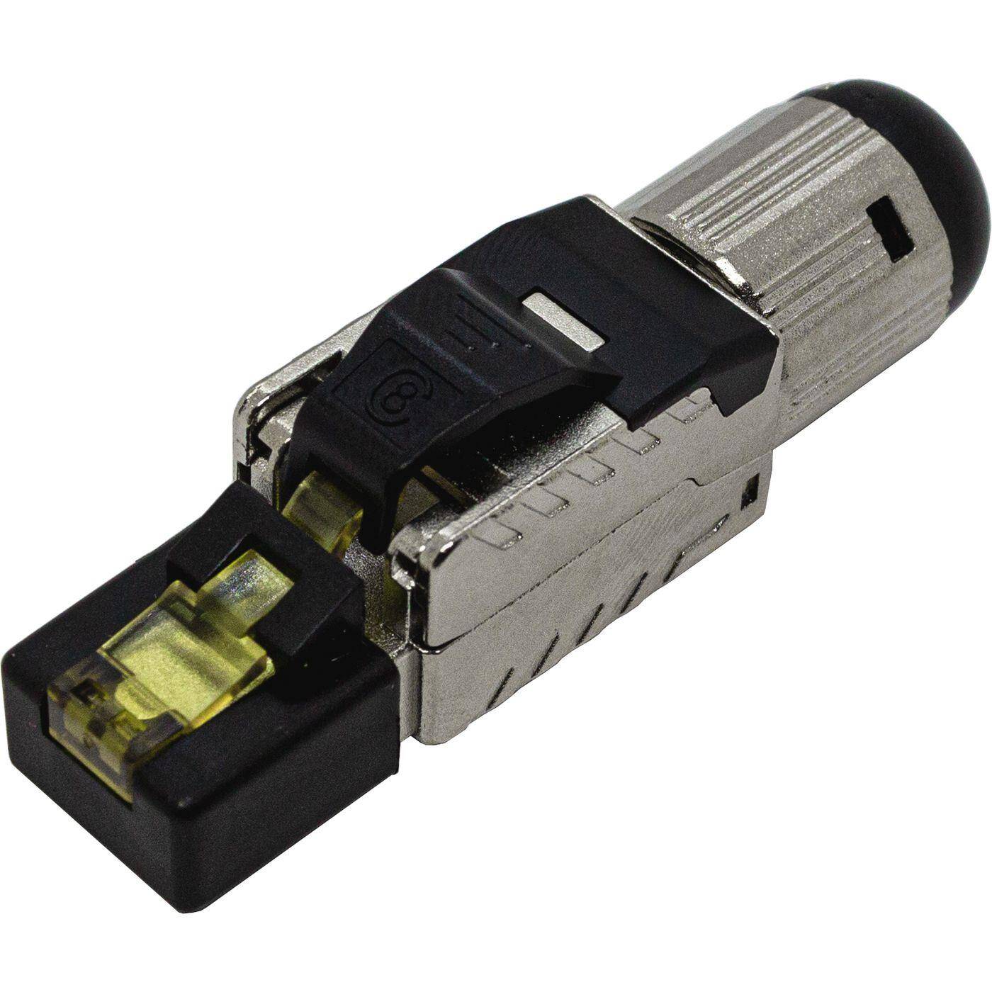 Network connector toolless RJ45 Metal Plug CAT8.1 LAN gold plated contacts Cat 8 Without tool Patch Cable CAT7 CAT6