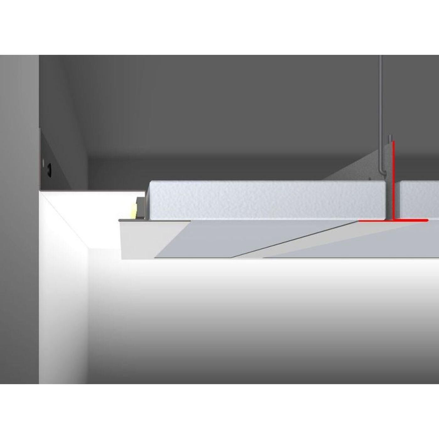 2m LED Trockenbauprofil TRD-35 Trägerprofil für Rasterdecken Stahl Zinkblech