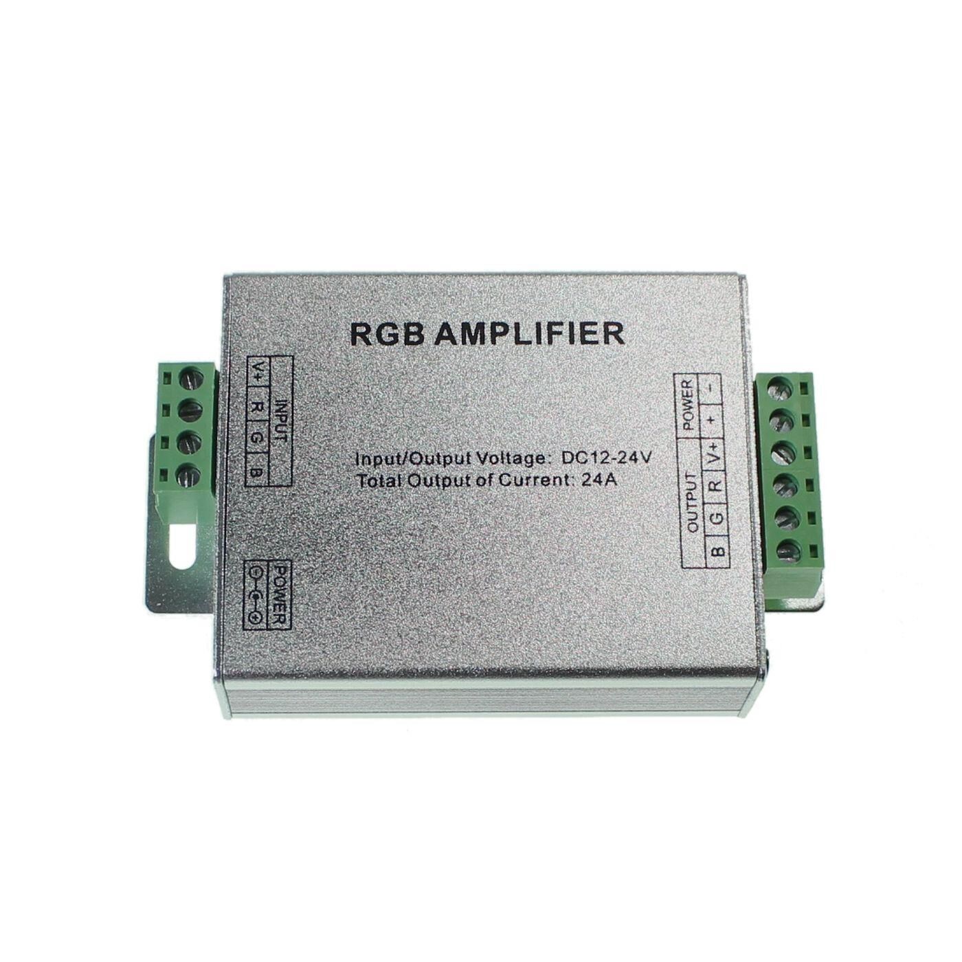 RGB LED Signal amplifier 12...24V 288W for colour changing strips 4-Pin