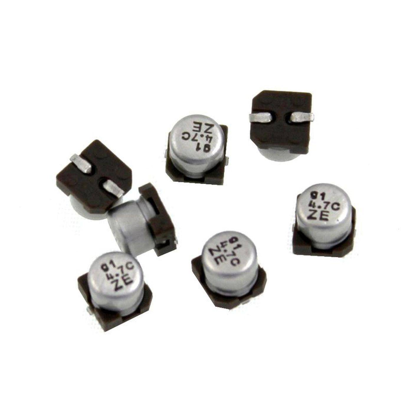 SMD Elko Kondensator 4,7µF 16V | Elektrolytkondensator bis zu einer Temperatur von 85°C | 4,3x4,3mm | 4,7uF UZE1C4R7MCR1GB Nichicon