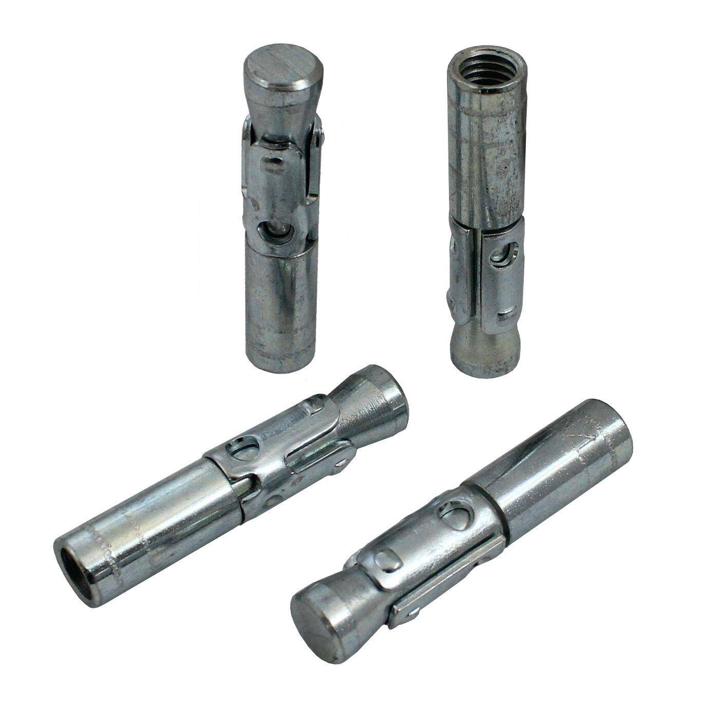 M8 x 50mm Internal wedge anchor Galvanised Metal dowels Female threaded sleeves Female thread anchor