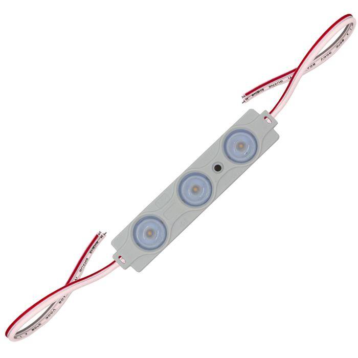 LED Modul Kette Kalt Weiß 12000K 12V 1,5W 125mA IP65 3x LED pro Modul 88,5x17,5mm