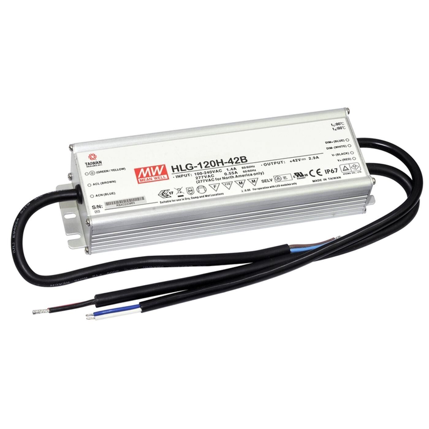 HLG-120H-12B 120W 12V 10A LED power supply Transformer Driver IP67 Dimmable 0-10V PWM