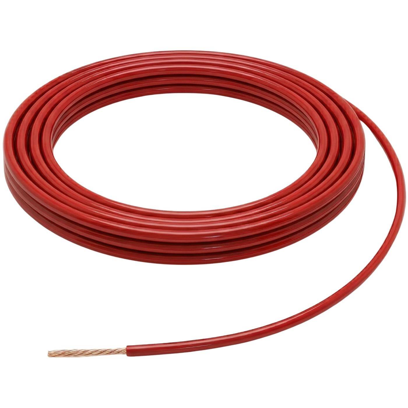 Lumonic 1m FLRY Vehicle cable 1mm² Red | Single-core automotive stranded wire | Oil and fuel resistant, flame retardant | Low voltage