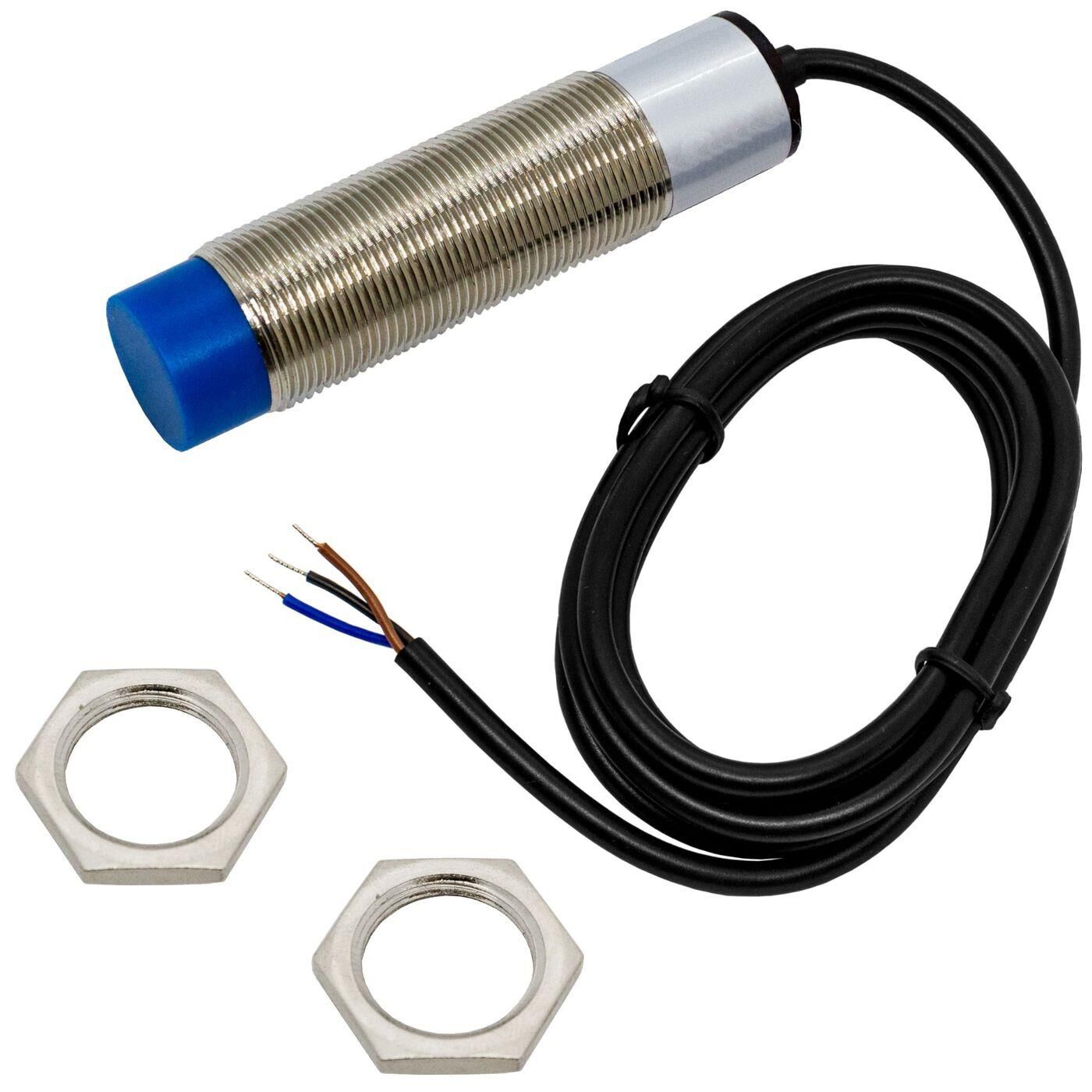 Näherungsschalter Kapazitiv 18mm M18 PNP Öffner 6...36V DC IP67 Sensor Messing vernickelt -30...+65°C