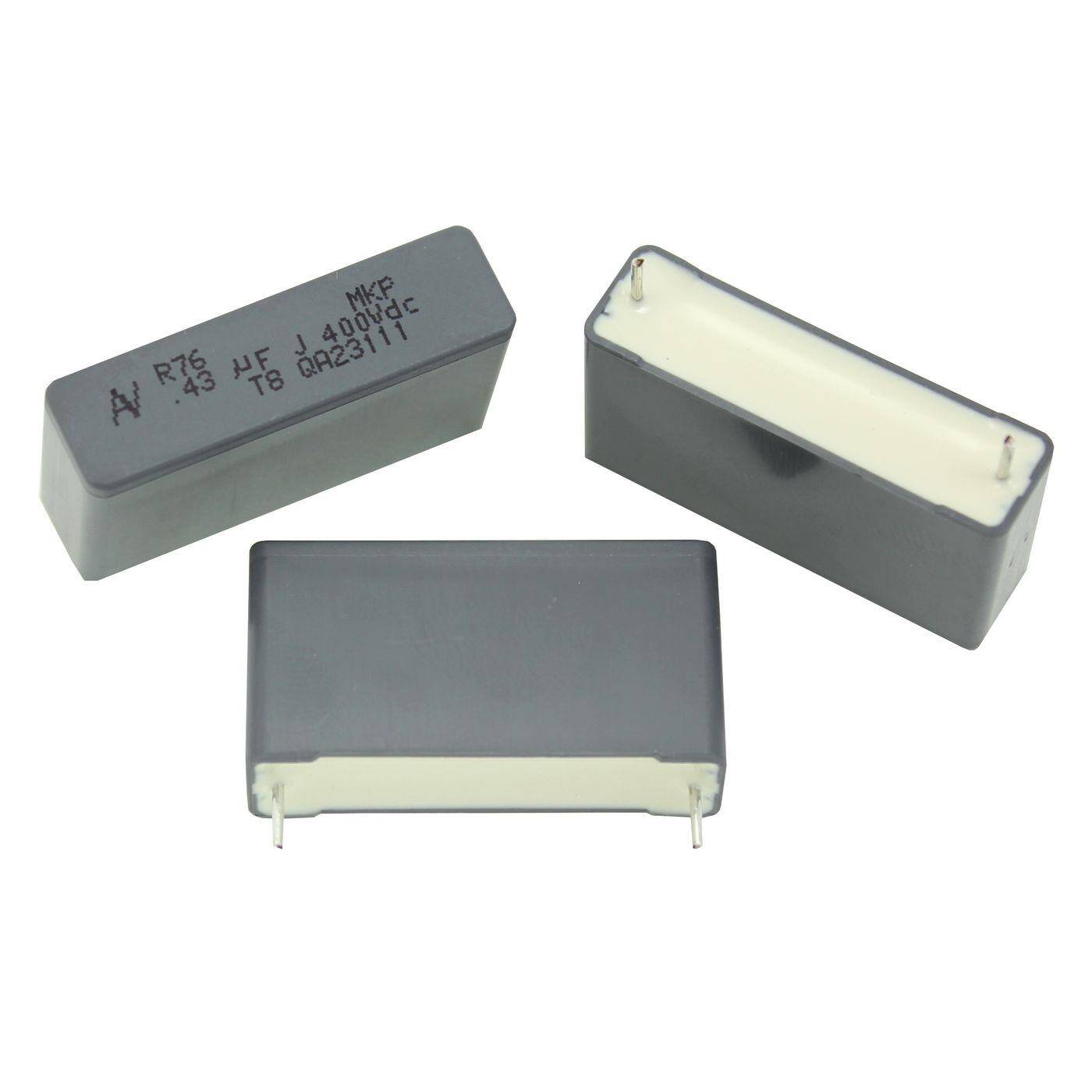 Arcotronics MKP Foil Capacitor | 0,43µF 400V DC I 2-Pin Connection I 2-Pin I 0,43uF, 430nF I Capacitor for crossover networks of loudspeakers or for interference suppression of electrical devices
