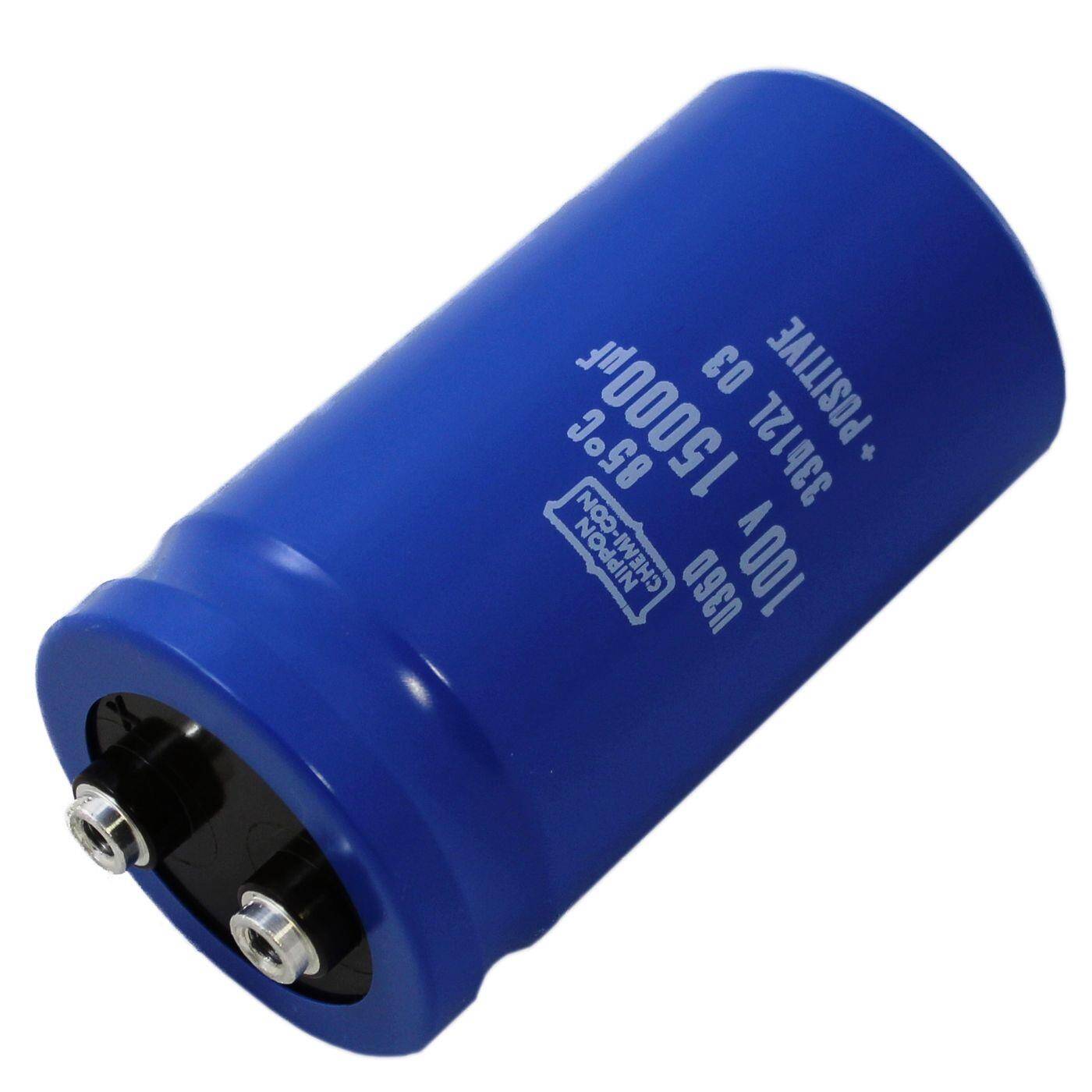 Screw Elko Capacitor 15000µF 100V | Electrolytic capacitor up to a temperature of 85°C | 50,8x92mm | 15000uF E36D101HPN153MC92U United Chemi-Con