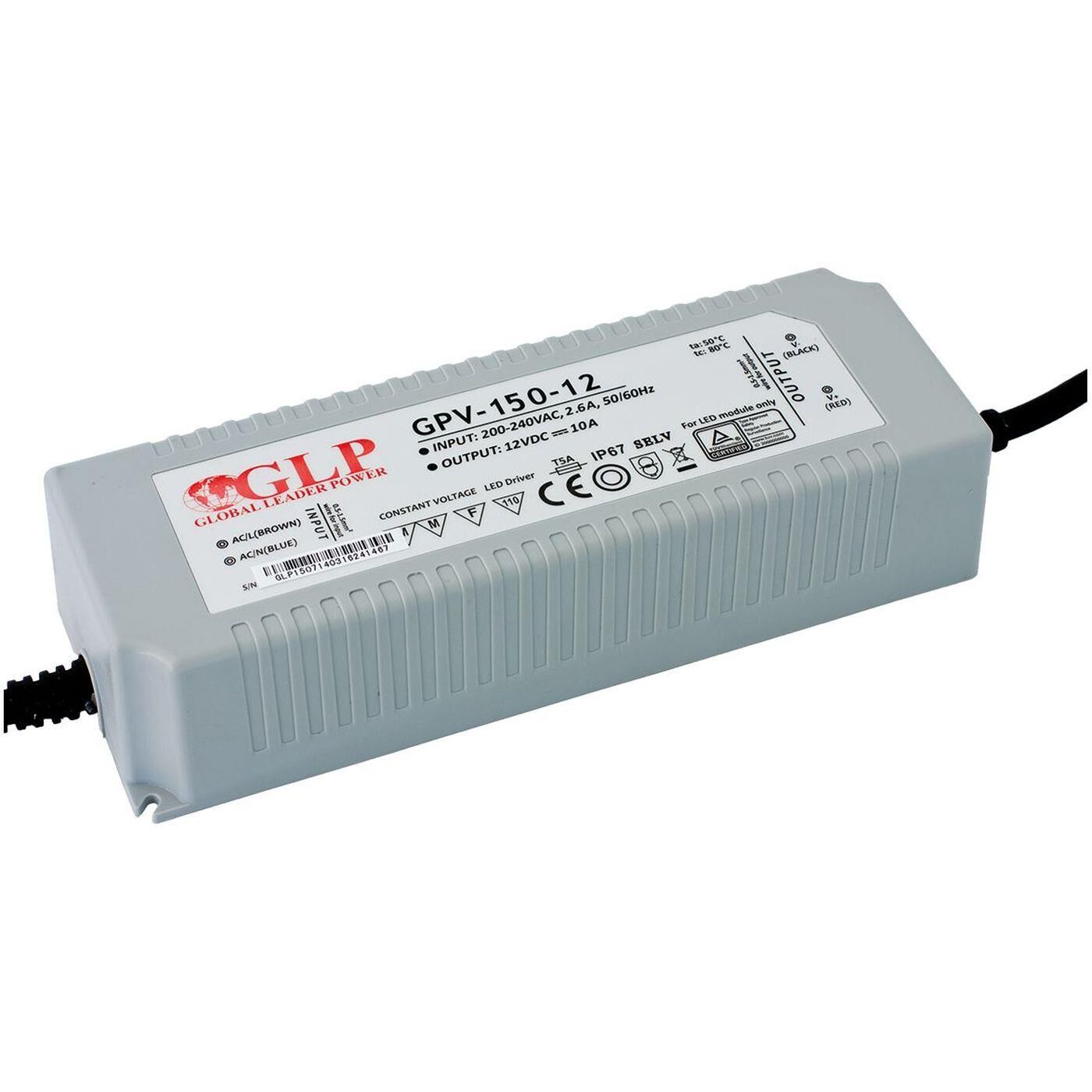 GPV-150-12 120W 12V 10A LED power supply Transformer Driver IP67