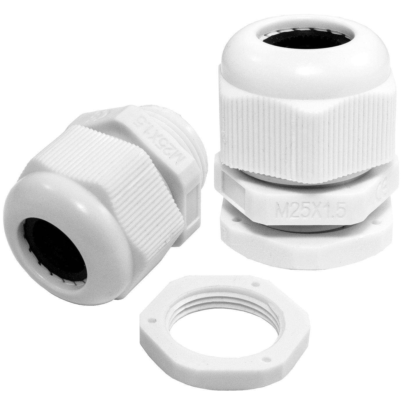 10x Kabelverschraubung M25 PG16 grau IP67 metrisch 13-19mm
