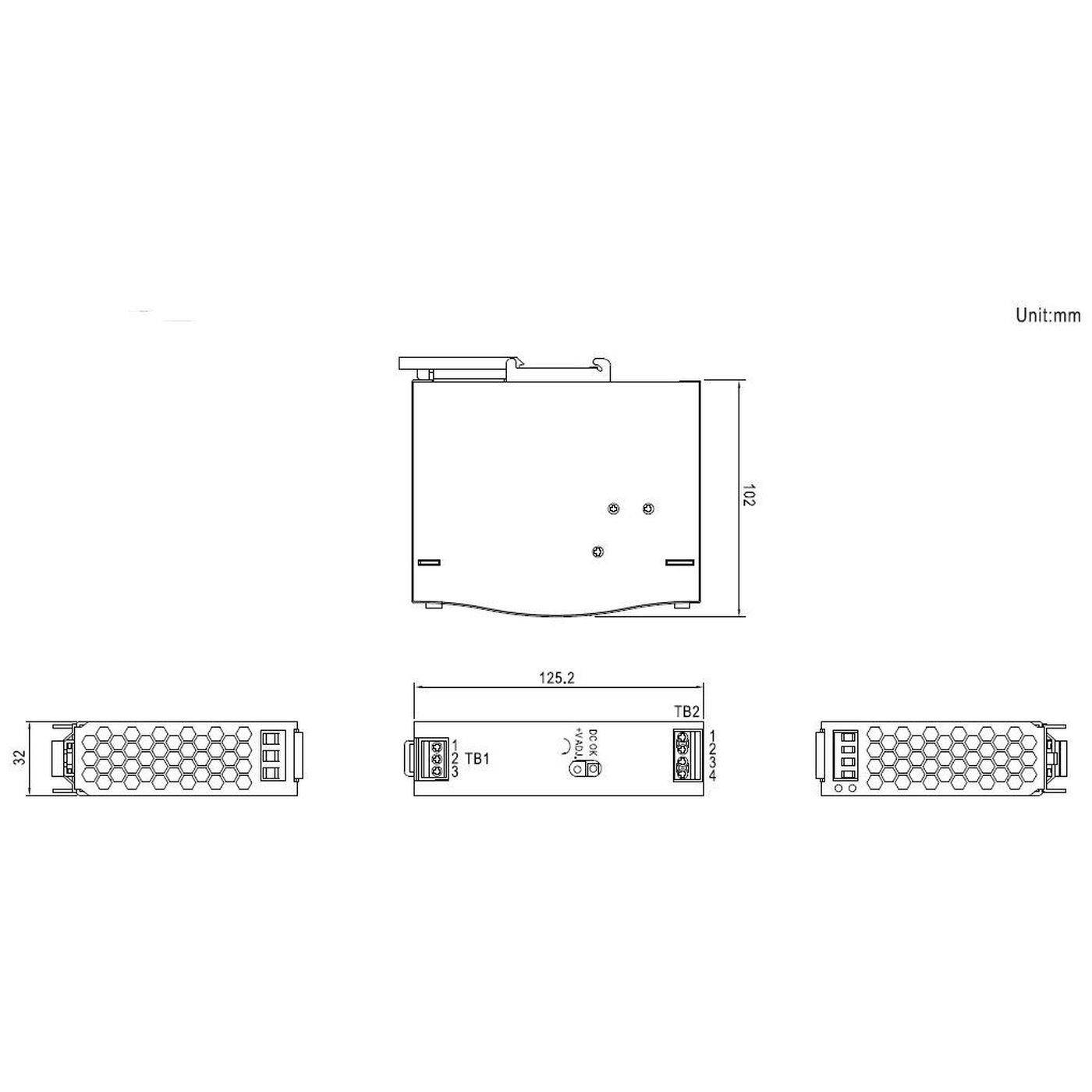 SDR-75-48 75W 48V 1,6A Din Rail power supply
