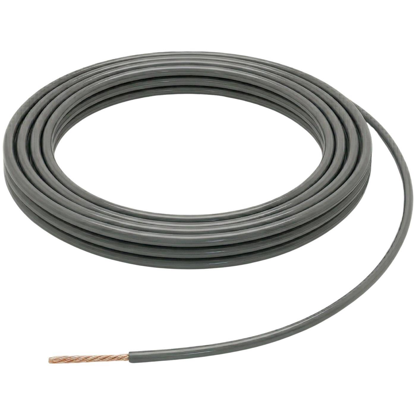 Lumonic 1m FLRY Fahrzeugleitung 0,5mm² grau | einadrige KFZ Litze | Öl- und Kraftstoffbeständig, flammwidrig | Niedervolt