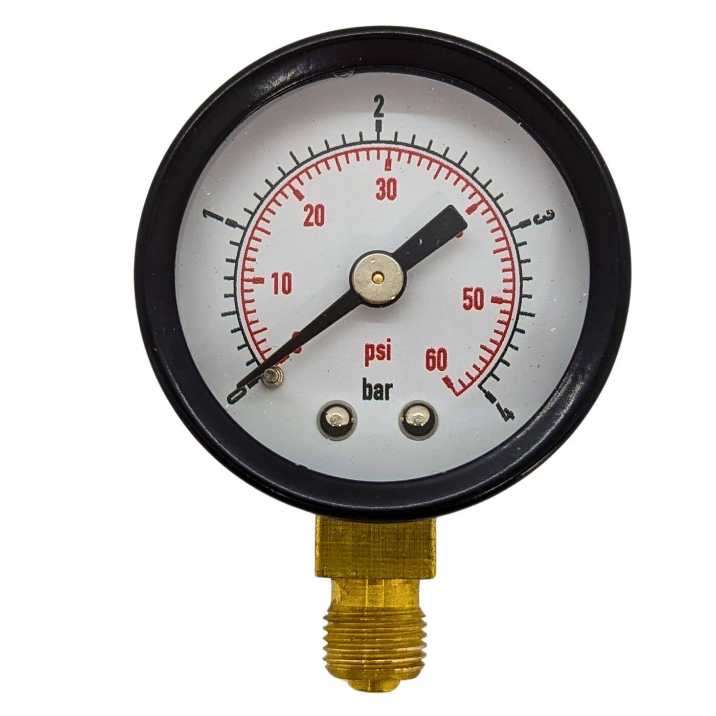 Manometer 0-16bar 1/8 Zoll Klasse 2,5 Anschluss unten Durchmesser 40mm Druckmesser für Druckluft und Wasser