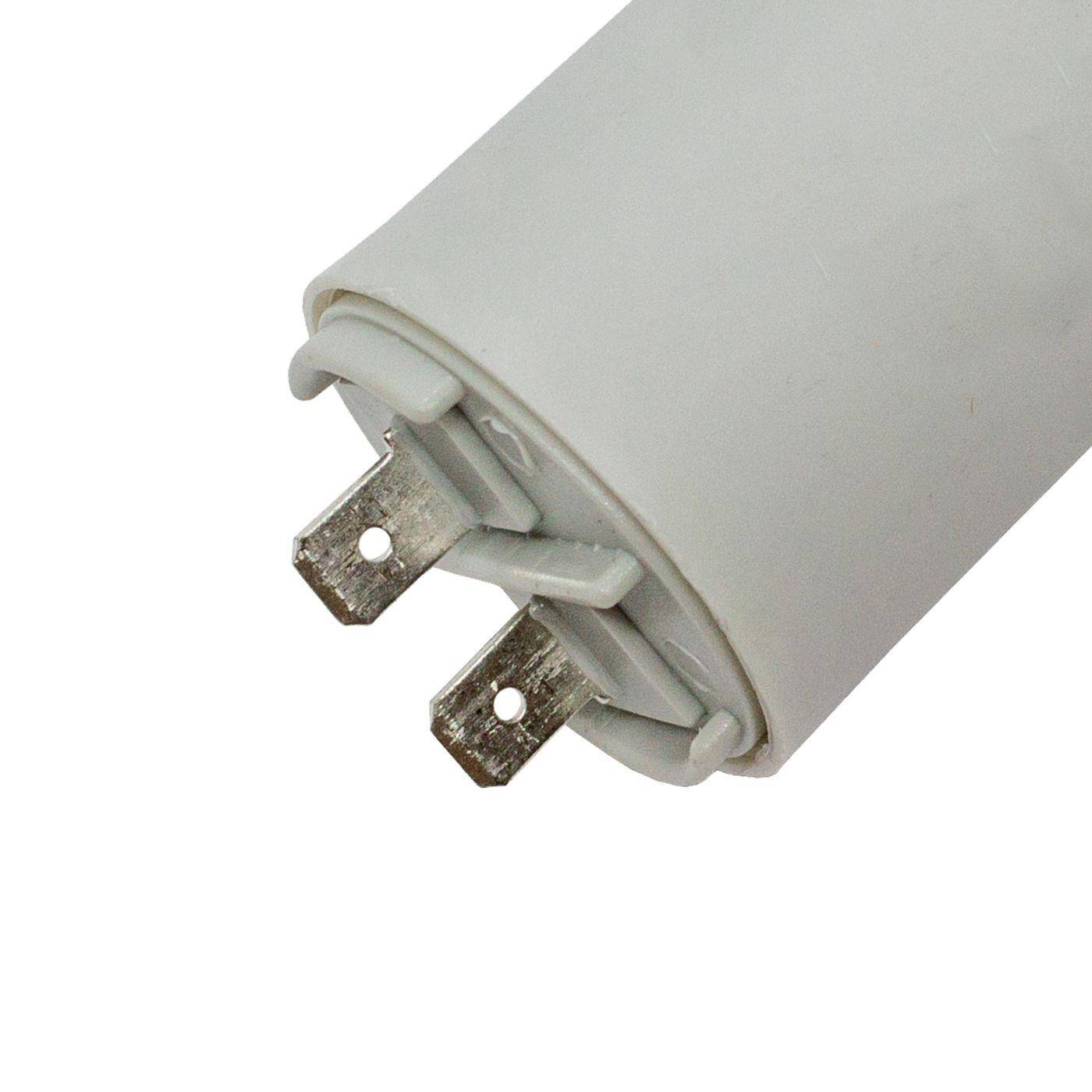 Lumonic Anlaufkondensator 416.10.17 A inkl. Stecker 6,3x0,8mm | Motorkondensator 12µF 400V 36x70mm I Kondensator im isolierten Kunststoffgehäuse