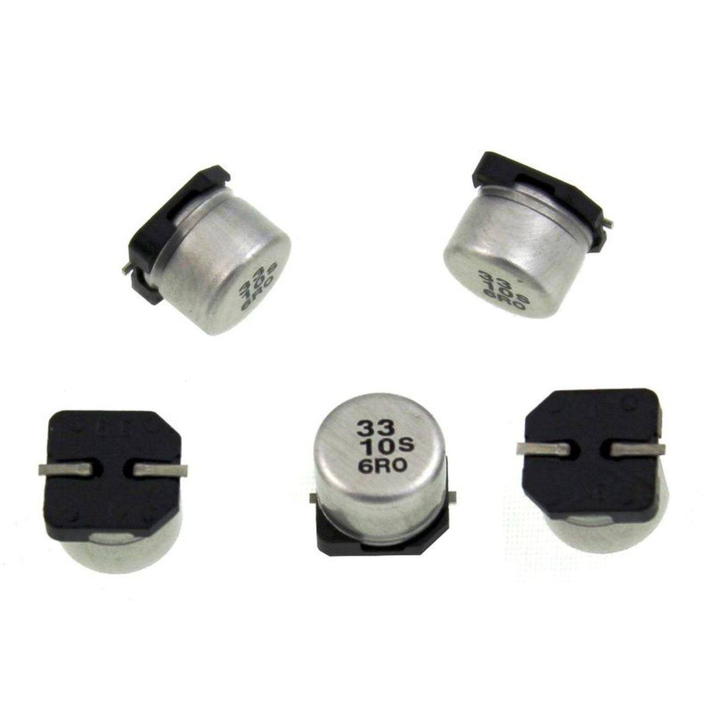 SMD Elko Kondensator 33µF 10V | Elektrolytkondensator bis zu einer Temperatur von 85°C | 5,3x5,3mm | 33uF ECEV1AA330NP Panasonic
