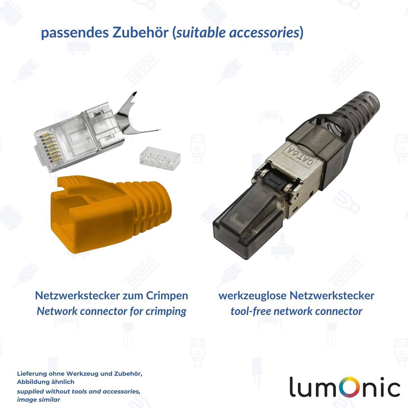 50m Netzwerkkabel Patchkabel CAT5e F/UTP Ethernet Kabel LAN Kabel CAT.5e