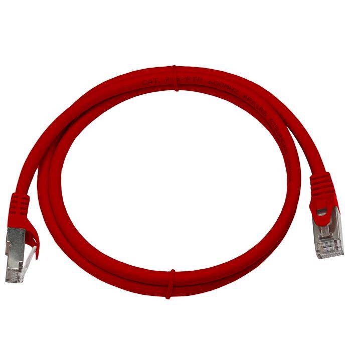 1m RJ-45 Netzwerkkabel Patchkabel CAT7 Rot S/FTP Ethernet DSL LAN CAT.7