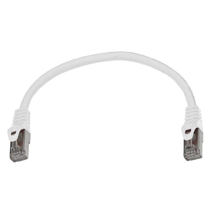 0,25m RJ-45 Network cable Patch cable CAT7 White S/FTP Ethernet DSL LAN CAT.7