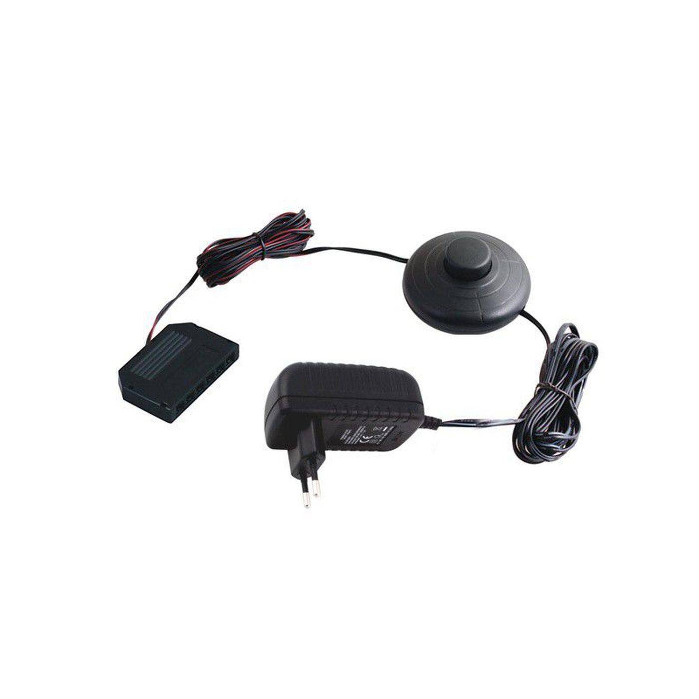 Netzteil für LED Glaskantenbeleuchtung 18W mit Verteiler + Fußschalter Netzteil für LED Glaskantenbeleuchtung 18W mit Verteiler + Fußschalter