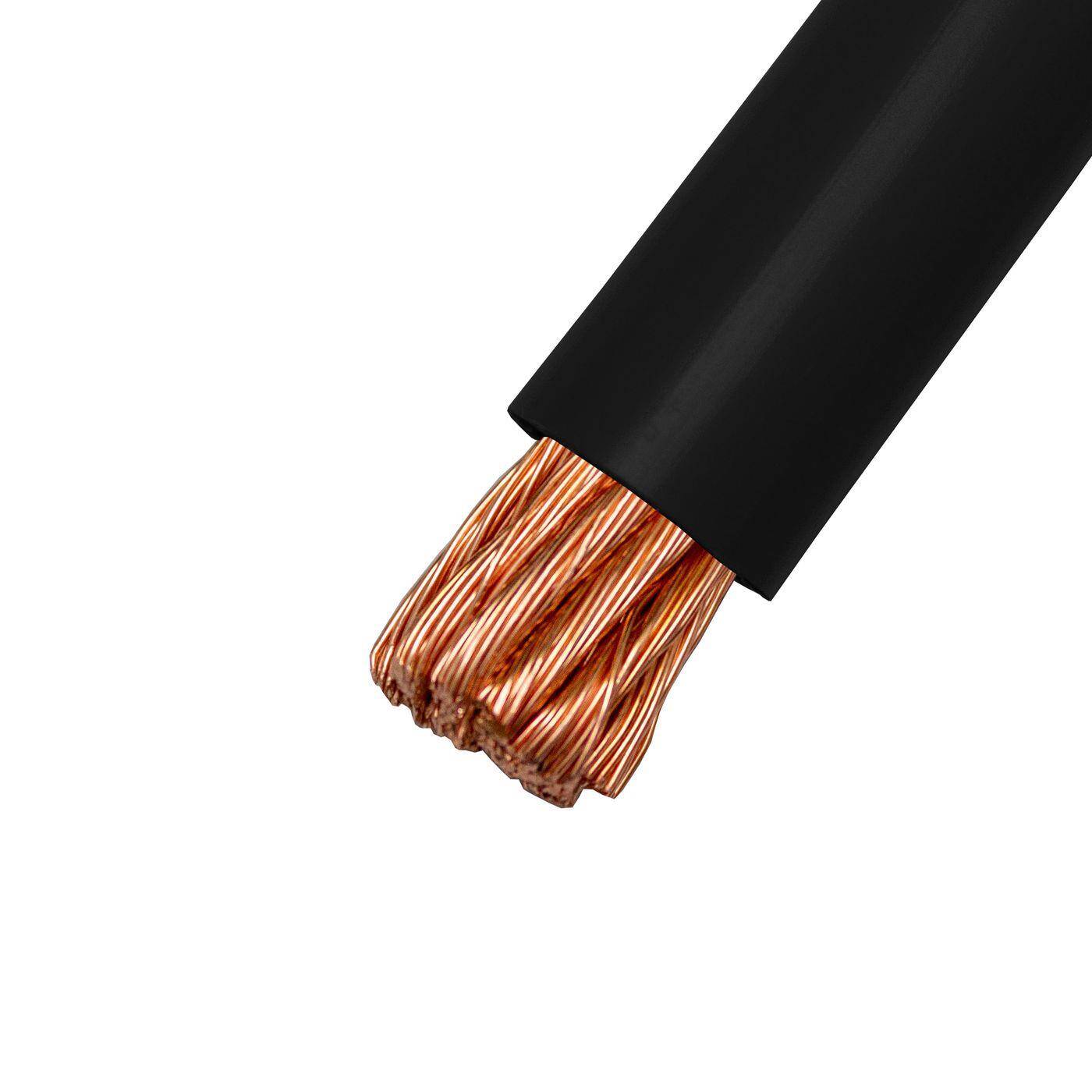 1m FLY Fahrzeugleitung Schwarz 35mm² rund Kabel Litze KFZ Stromkabel