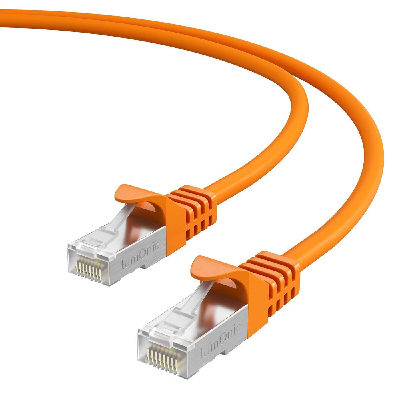 Lumonic CAT7 Patchkabel S/FTP 1,5m | RJ45 | Orange | Ethernet LAN | Netzwerkkabel