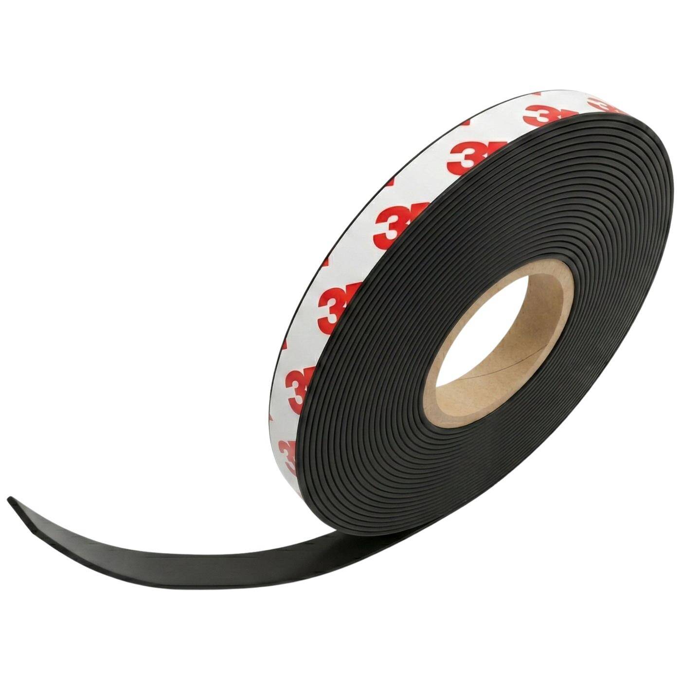 Lumonic 5m Magnetic tape | 10x1mm | Flexible, self-adhesive, can be cut to size, without drilling | Fly screen, school and blackboard