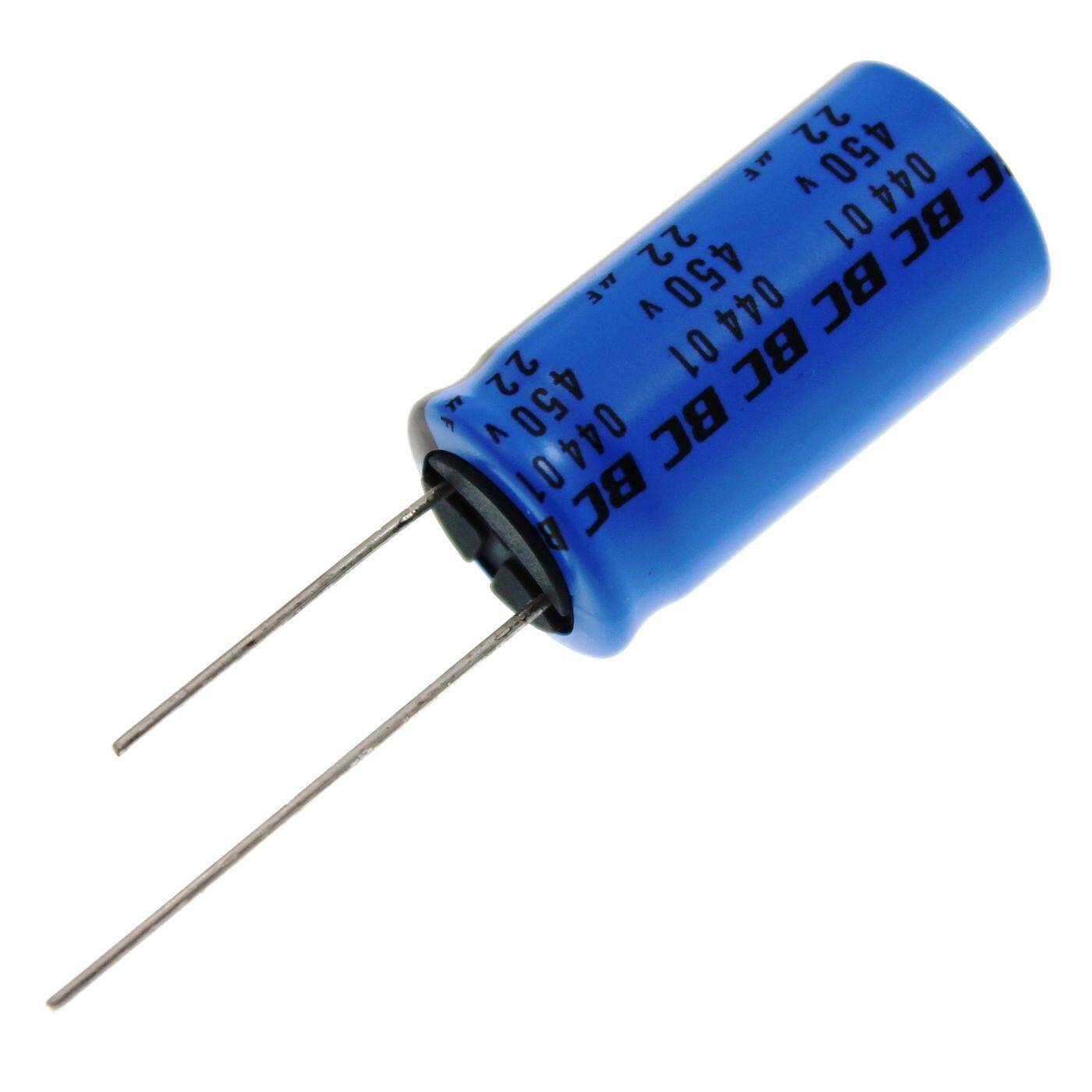 Elko Kondensator Radial 22µF 450V | Elektrolytkondensator bis zu einer Temperatur von 85°C | 16x32mm | 22uF 222204457229 Vishay