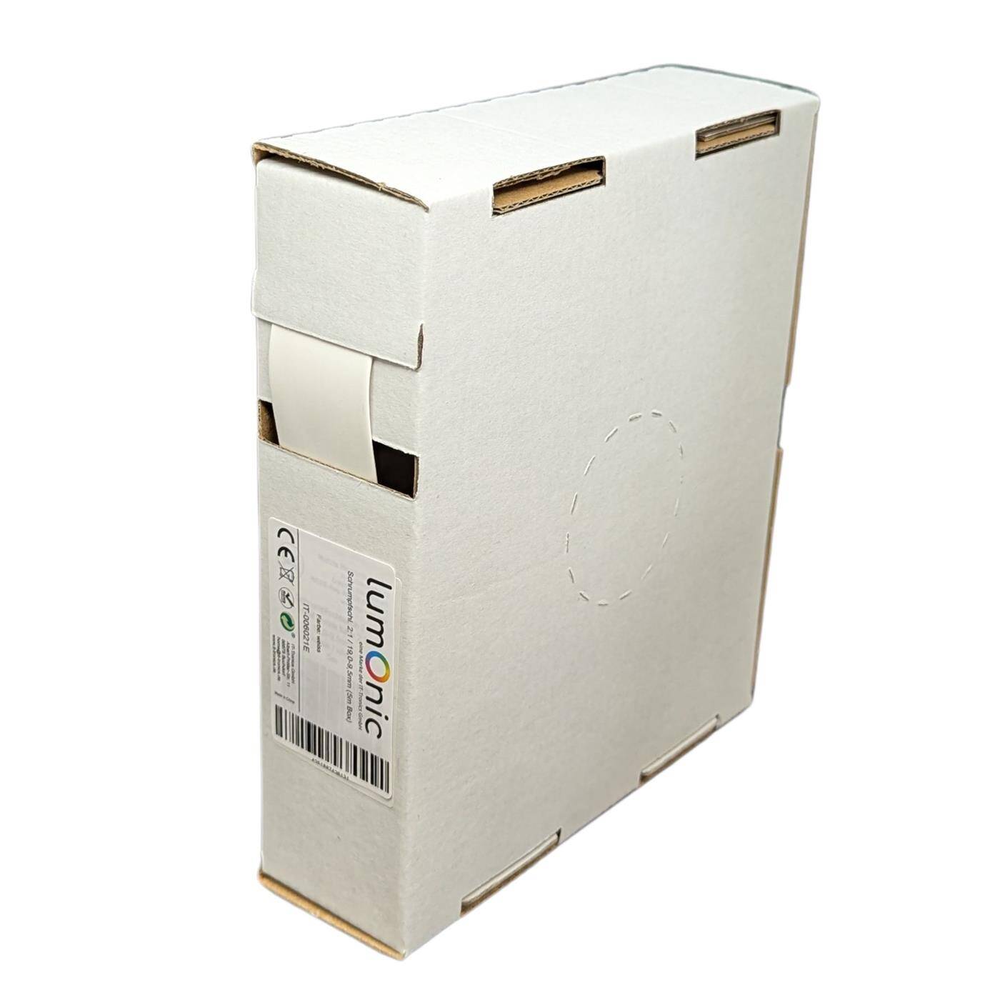 Lumonic 5m Schrumpfschlauch Box 2:1 Weiss - Hier von: 19mm auf 9,5mm - Dickwandiger Schrumfpschlauch in verschiedenen Größen