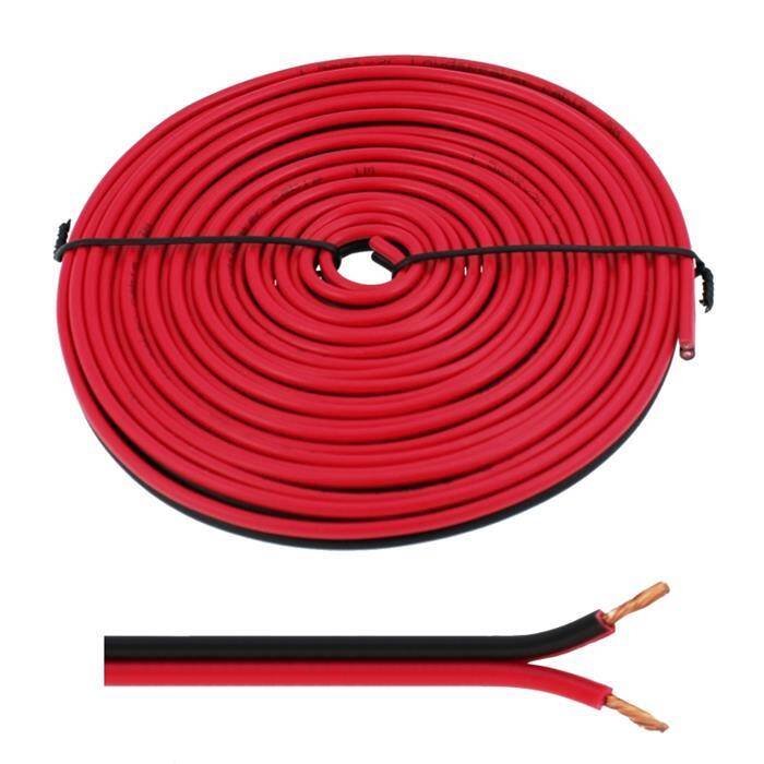 5m Speaker cables 2x 1,5mm² Red Black Audio cable Box housing cable