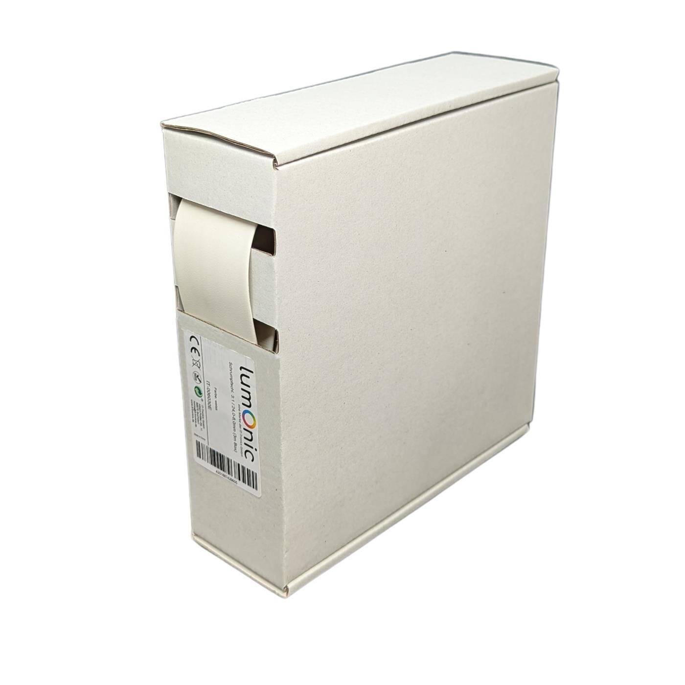 3m Schrumpfschlauch Box 3:1 24 -> 8mm Weiß Flexibel