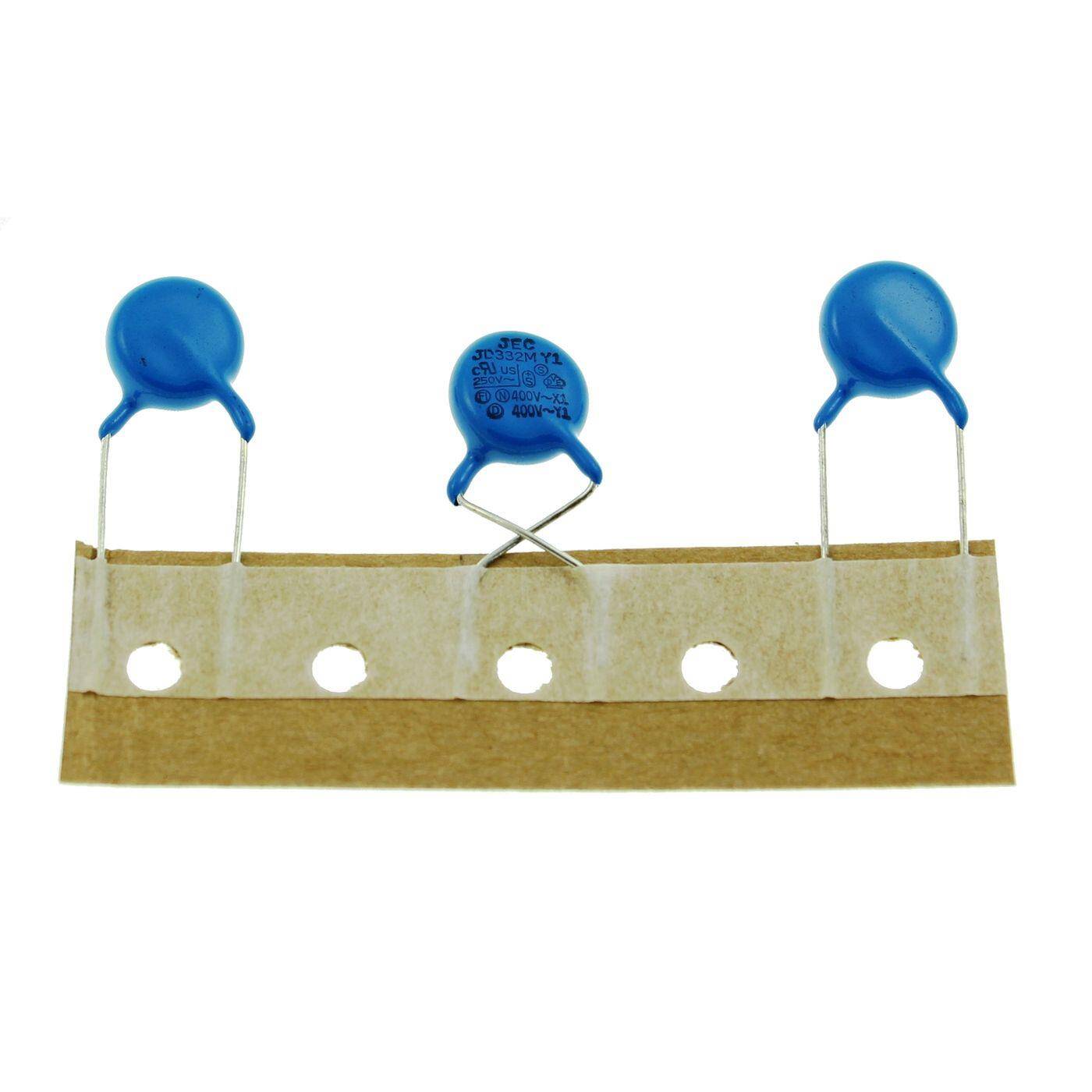 Ceramic Capacitor 3,3nF 400V AC Hitano JD332MY5U Y1 d10x4mm 3300pF