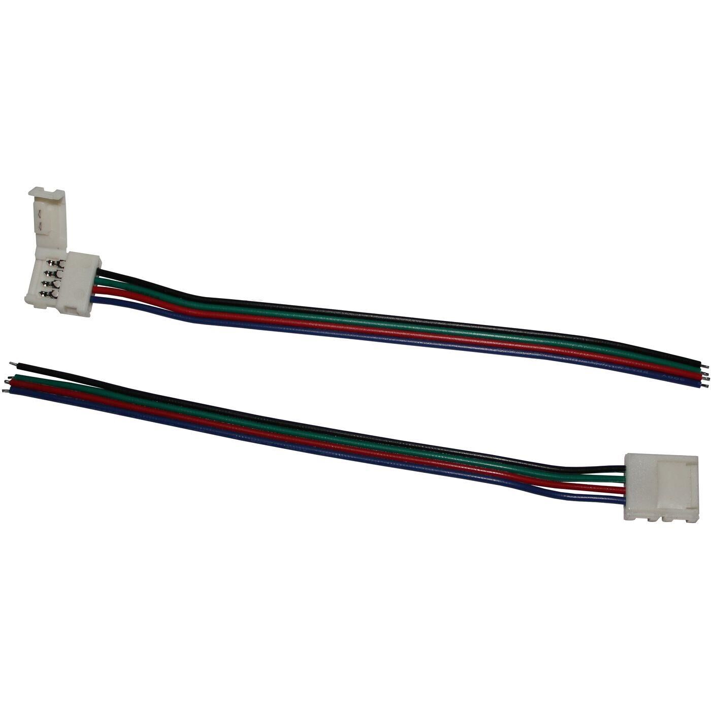 15cm RGB LED Clip Connector with Cable for 10mm RGB LED Strip 15x5mm