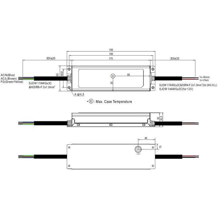 XLG-200-24-A 199,2W 24V 8,3A LED Netzteil Trafo Treiber IP67 XLG-200-24-A 199,2W 24V 8,3A LED Netzteil Trafo Treiber IP67