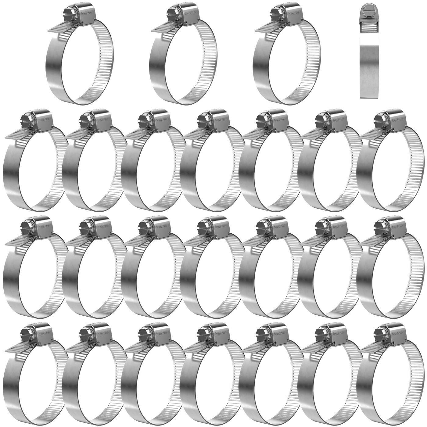 25x Hose clamp Stainless steel V4A 314 40-63mm Pipe clamp Hose clamp