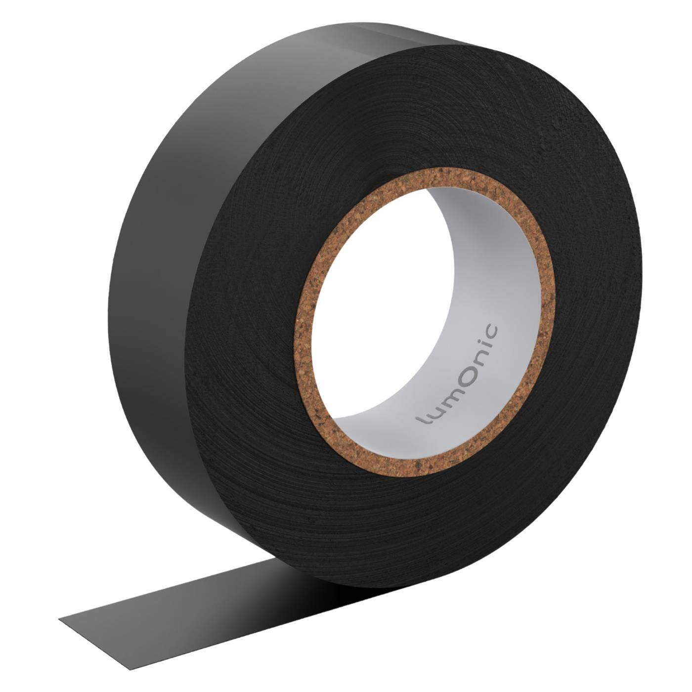 Lumonic 1 Rolle PVC Isolierband 19mm x 20m Klebeband schwarz Isoband I Geeignet für Elektriker und Bastler I Isolierklebeband in verschiedenen Längen und Farben